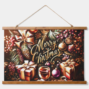 Artistieke Warme Chocolade Feestelijke Gezellige K Hangend Wandkleed