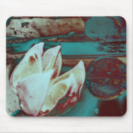 Artistieke Waterlelie in Rood en Blauw Muismat