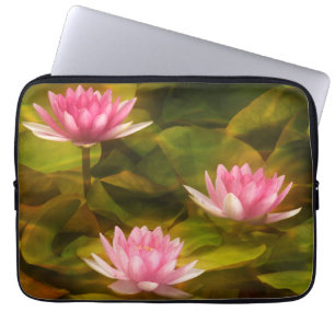 Artistieke waterlelies, Californië Laptop Sleeve