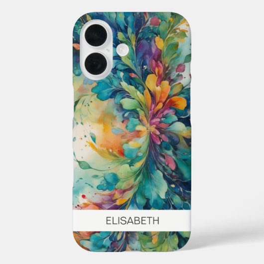 Artistieke Waterverf achtergrond | Je naam Case-Mate iPhone Case (Achterkant)