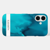 Artistieke Waterverf achtergrond | Je naam Case-Mate iPhone Case (Achterkant (horizontaal))