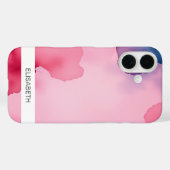 Artistieke Waterverf achtergrond | Je naam Case-Mate iPhone Case (Achterkant (horizontaal))