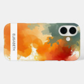 Artistieke Waterverf achtergrond | Je naam Case-Mate iPhone Case (Achterkant (horizontaal))