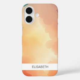 Artistieke Waterverf achtergrond | Je naam iPhone 16 Hoesje