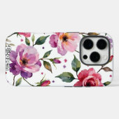 Artistieke Waterverf Bloemenarrangement Case-Mate iPhone Case (Achterkant (horizontaal))