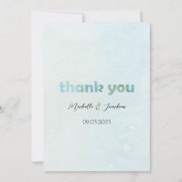 Artistieke Waterverf bloemenillustratie Bedankkaart