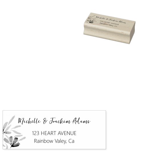 Artistieke Waterverf bloemenillustratie Rubberstempel (Gestempeld)