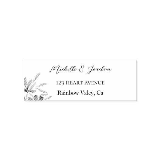 Artistieke Waterverf bloemenillustratie Zelfinktende Stempel (Design)