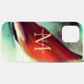 Artistieke  Waterverf Boat Monogrammen Case-Mate iPhone Case (Achterkant (horizontaal))