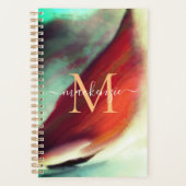 Artistieke  Waterverf Boat Monogrammen Planner (Voorkant)