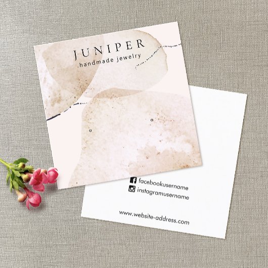 Artistieke Waterverf die juwelenvertoning verdient Vierkante Visitekaartje