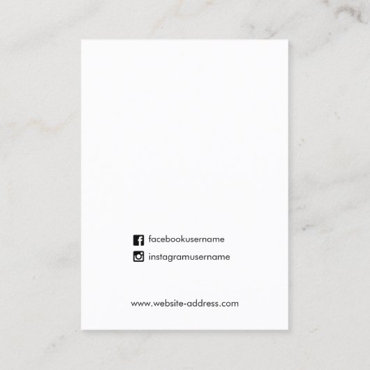 Artistieke Waterverf die juwelenvertoning verdient Visitekaartje (Achterkant)