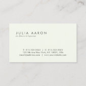 Artistieke Waterverf Edelsteen Groen Beige Visitekaartje (Achterkant)