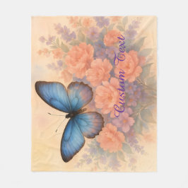 Artistieke Waterverf Floral Butterfly Fleece Custo Deken