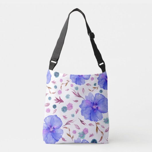 Artistieke Waterverf Flower Crossbody Bag Crossbody Tas (Voorkant)