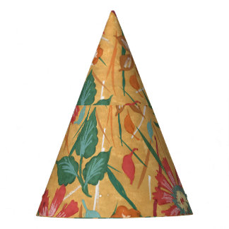 Artistieke Waterverf Flowers: kleurrijke achtergro Feesthoedjes