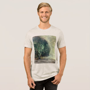 Artistieke Waterverf Forest Tree Painting Tri-Blend Shirt