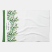 Artistieke Waterverf Green Tree gepersonaliseerd Theedoek (Horizontaal)