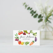 Artistieke Waterverf Groenten Visitekaartje (Staand voorkant)