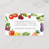 Artistieke Waterverf Groenten Visitekaartje (Achterkant)