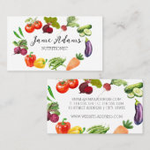 Artistieke Waterverf Groenten Visitekaartje (Voorkant / Achterkant)