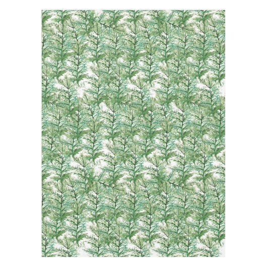 Artistieke Waterverf Handbeschilderd boompatroon Tafelkleed (Voorkant)