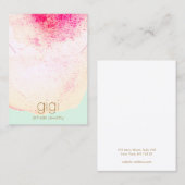 Artistieke Waterverf Ketting Display Holder Visitekaartje (Voorkant / Achterkant)