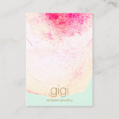 Artistieke Waterverf Ketting Display Holder Visitekaartje (Voorkant)