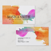 Artistieke Waterverf na schilderen Visitekaartje z (Voorkant / Achterkant)