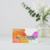 Artistieke Waterverf na schilderen Visitekaartje z (Staand voorkant)