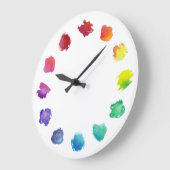 Artistieke Waterverf Palette Wall klok (Hoek)