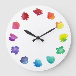 Artistieke Waterverf Palette Wall klok
