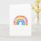 Artistieke Waterverf Rainbow Doodle Kaart (Gele Bloem)
