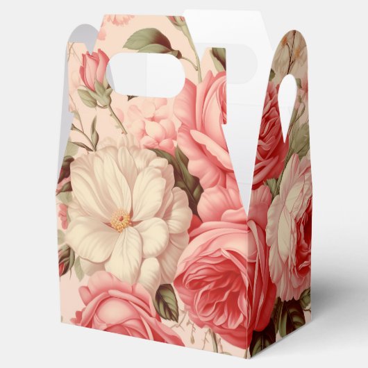 Artistieke Waterverf Roze rozen Bedankdoosjes (Geopend)