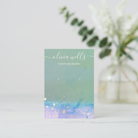 Artistieke Waterverf script dat Bezig display afwi Visitekaartje (Staand voorkant)