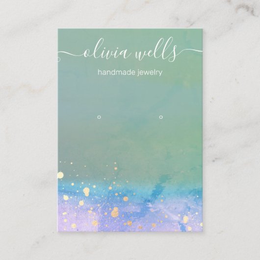 Artistieke Waterverf script dat Bezig display afwi Visitekaartje (Voorkant)