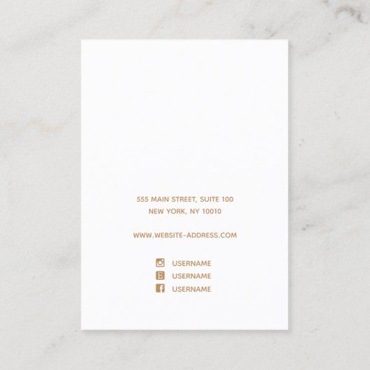 Artistieke Waterverf Script Oorlogsweergave Visitekaartje (Achterkant)