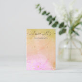 Artistieke Waterverf Script Oorlogsweergave Visitekaartje (Staand voorkant)