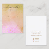 Artistieke Waterverf Script Oorlogsweergave Visitekaartje (Voorkant / Achterkant)