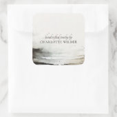 Artistieke Waterverf Sieraden Designer Abstract Vierkante Sticker (Tas)