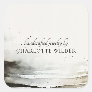 Artistieke Waterverf Sieraden Designer Abstract Vierkante Sticker