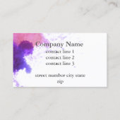 Artistieke waterverf spat paarse design visitekaartje (Achterkant)