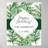 Artistieke Waterverf Tree gepersonaliseerd Poster (Voorkant)