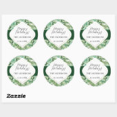 Artistieke Waterverf Tree gepersonaliseerd Ronde Sticker (Vel)