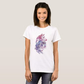 Artistieke Waterverf Wolf T-shirt (Voorkant volledig)
