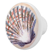 Artistieke waterverf zeeschelp Ocean vibes Keramische Knop (Rechts)