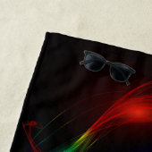 Artistieke Wavy Beach Handdoek Design (In situ)