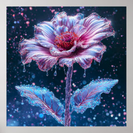 Artistieke weergave van een bloem poster