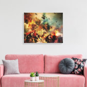Artistieke weergave van oorlog canvas afdruk (Insitu (Woonkamer))