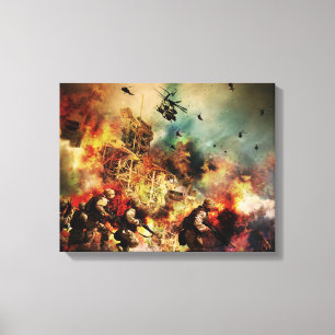 Artistieke weergave van oorlog canvas afdruk